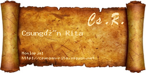 Csungán Rita névjegykártya