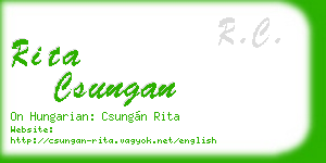 rita csungan business card